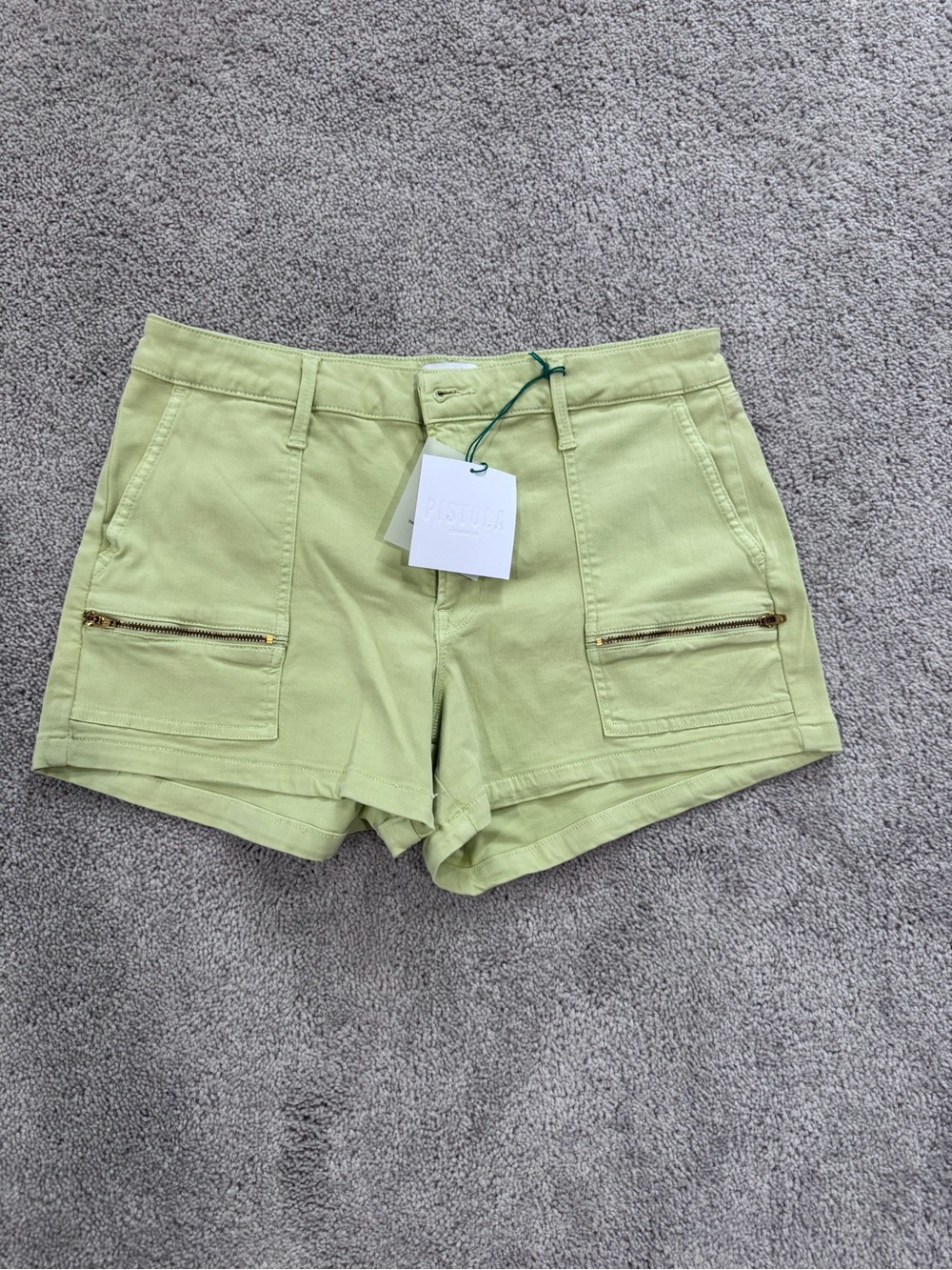 pistola Light Green Utility Cargo Shorts
